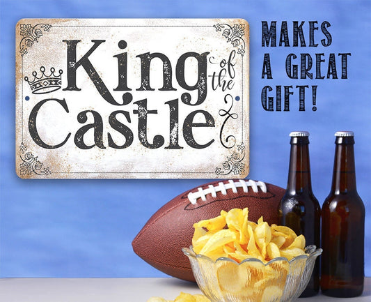 King of the Castle - 8" x 12" or 12" x 18" Aluminum Tin Awesome Metal Poster Lone Star Art
