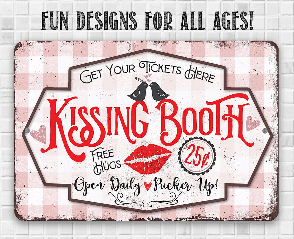 Kissing Booth - Metal Sign | Lone Star Art.