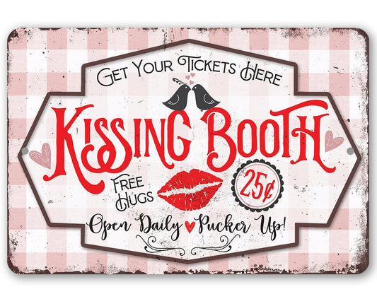 Kissing Booth - Metal Sign | Lone Star Art.