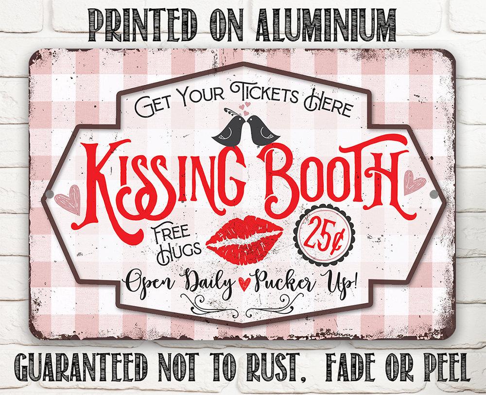 Kissing Booth - Metal Sign | Lone Star Art.
