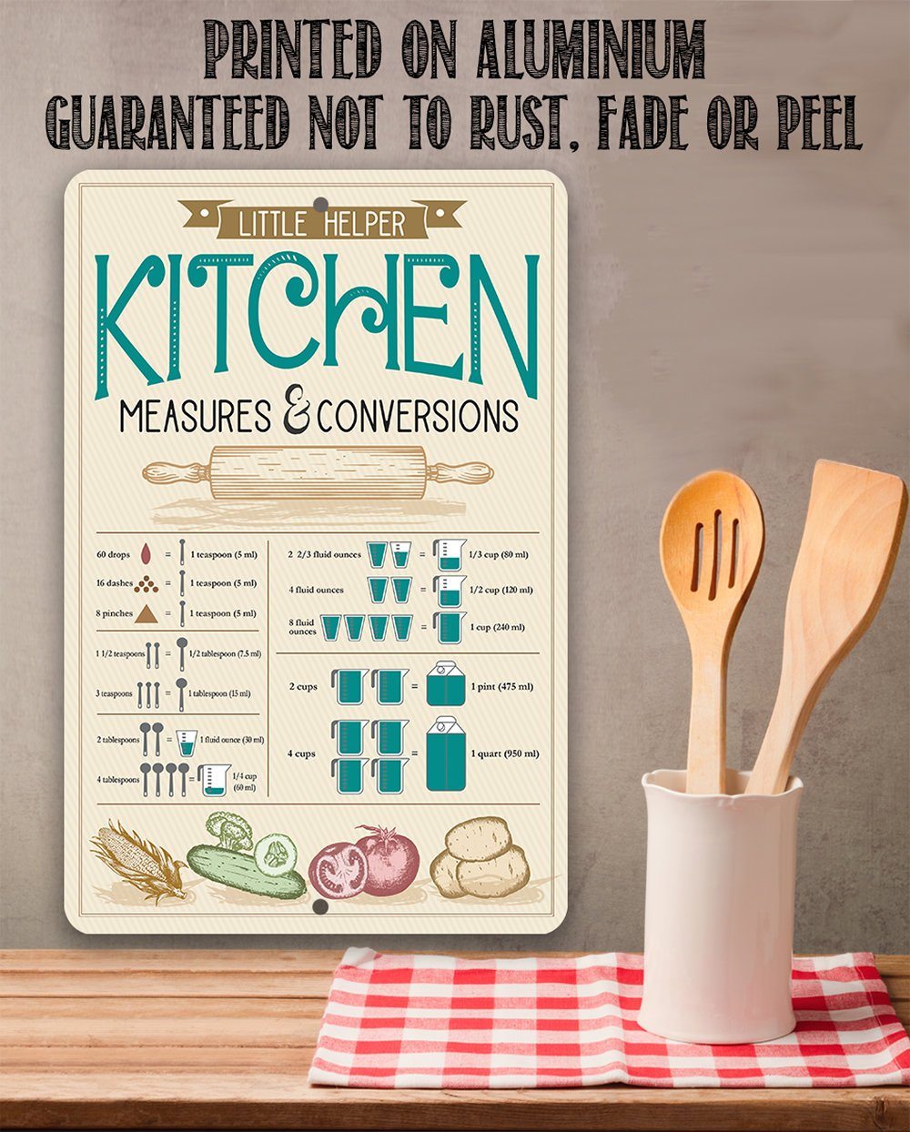 Kitchen Conversions - Metal Sign | Lone Star Art.