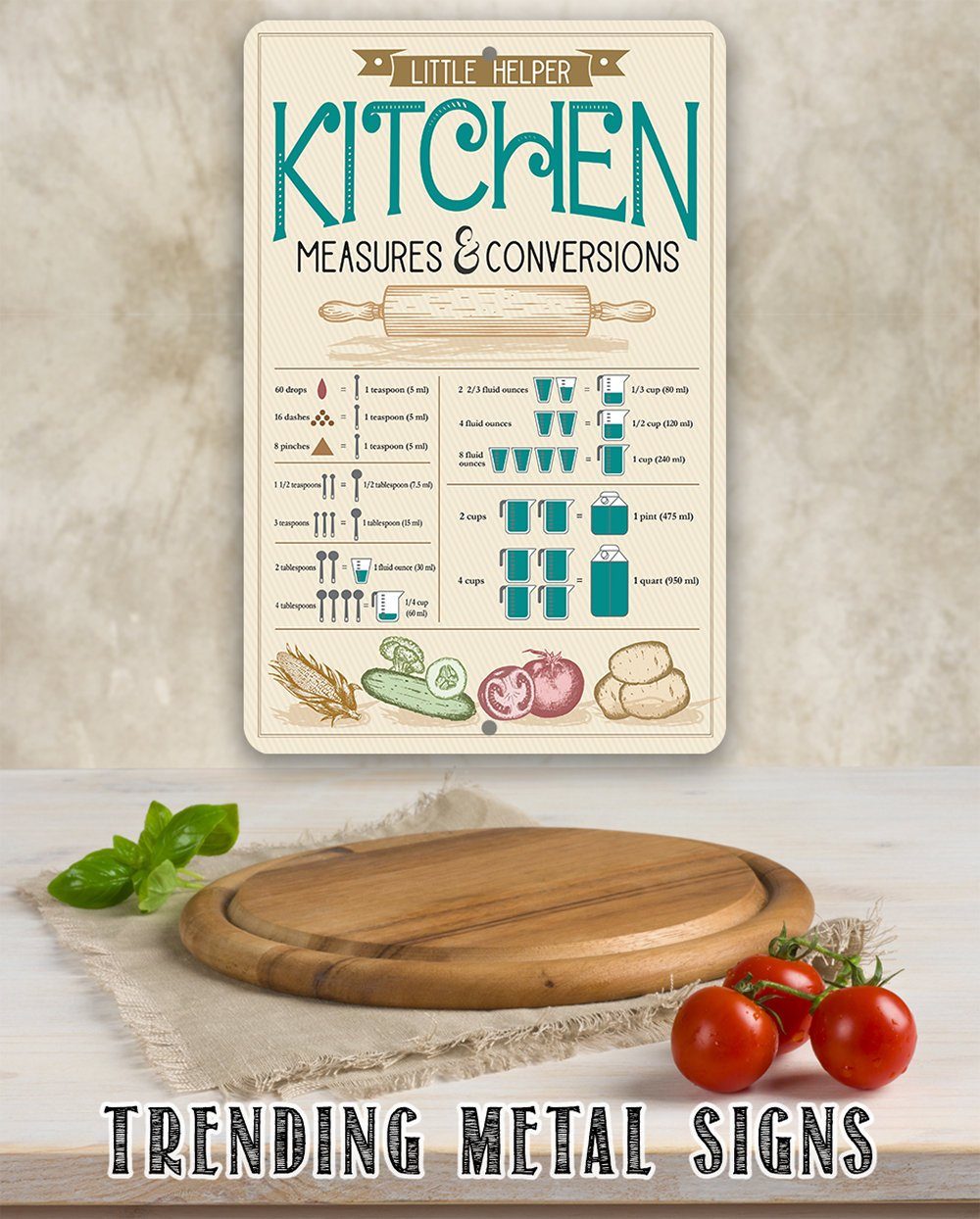 Kitchen Conversions - Metal Sign | Lone Star Art.