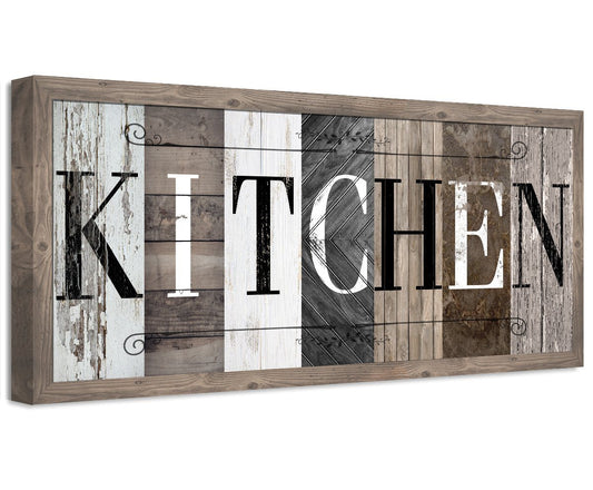 Kitchen in Multi Pattern - Canvas | Lone Star Art.