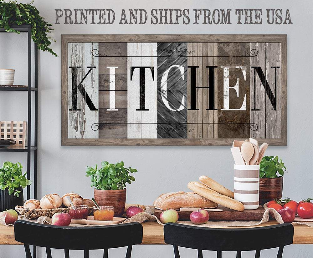 Kitchen in Multi Pattern - Canvas | Lone Star Art.