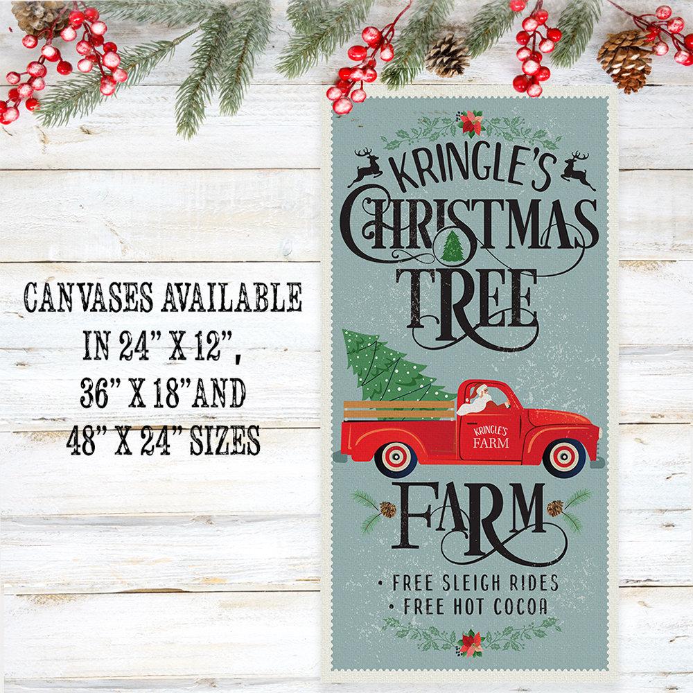 Kringle's Christmas Tree Farm - Canvas | Lone Star Art.