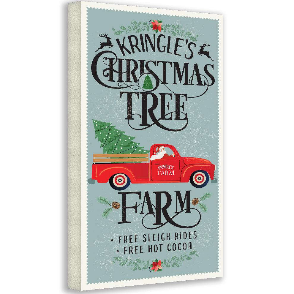 Kringle's Christmas Tree Farm - Canvas | Lone Star Art.