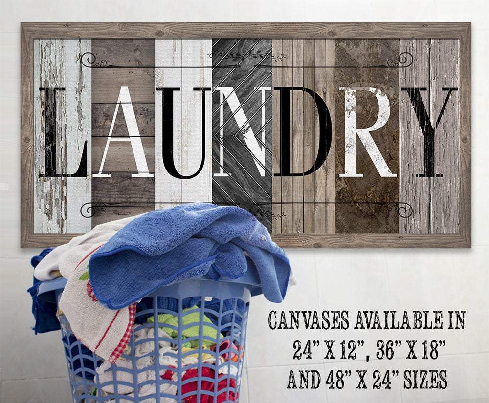 Laundry in Multi Pattern - Canvas | Lone Star Art.