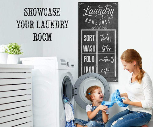 Laundry Schedule - Canvas | Lone Star Art.