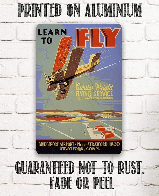 Learn to Fly - Metal Sign | Lone Star Art.