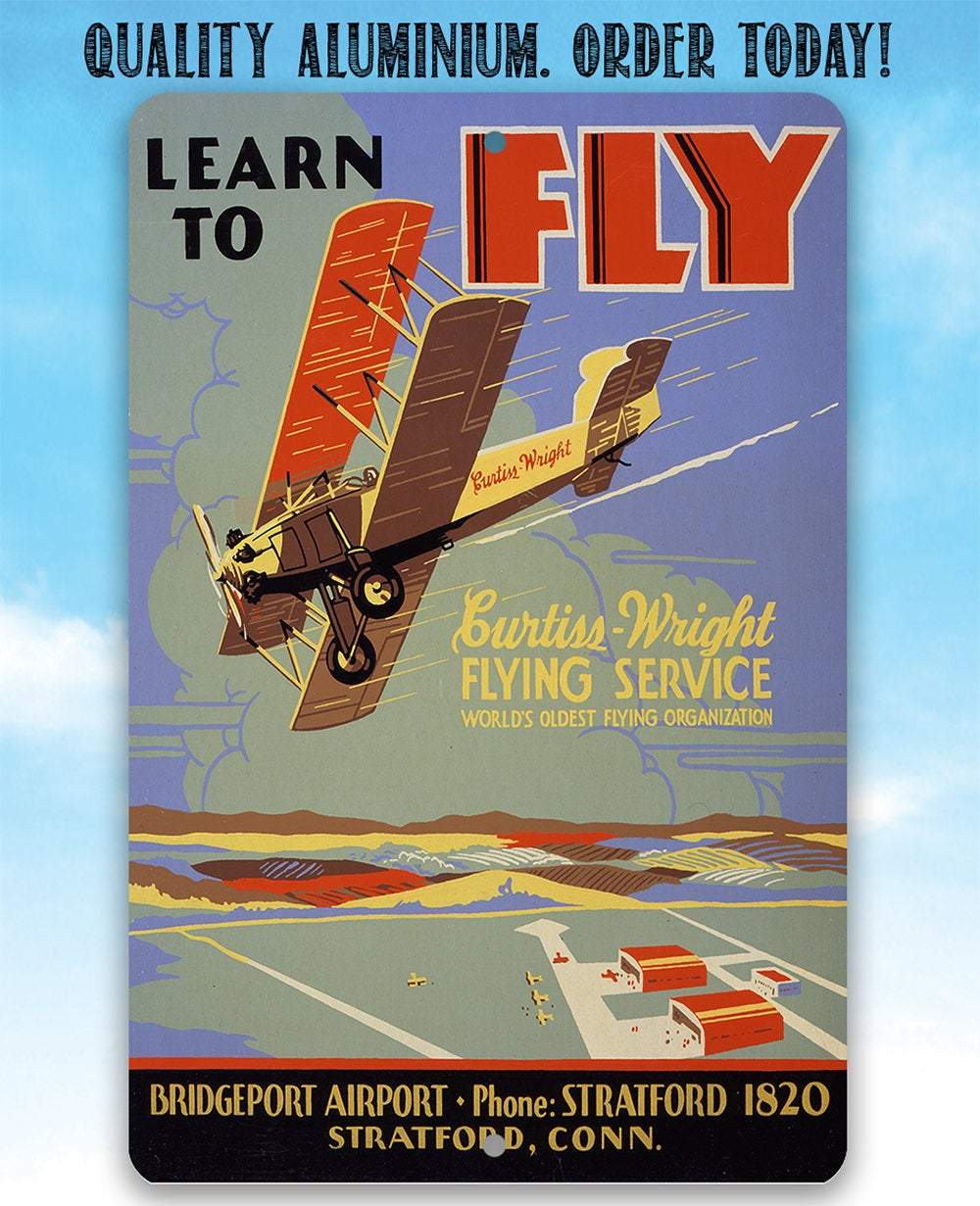 Learn to Fly - Metal Sign | Lone Star Art.