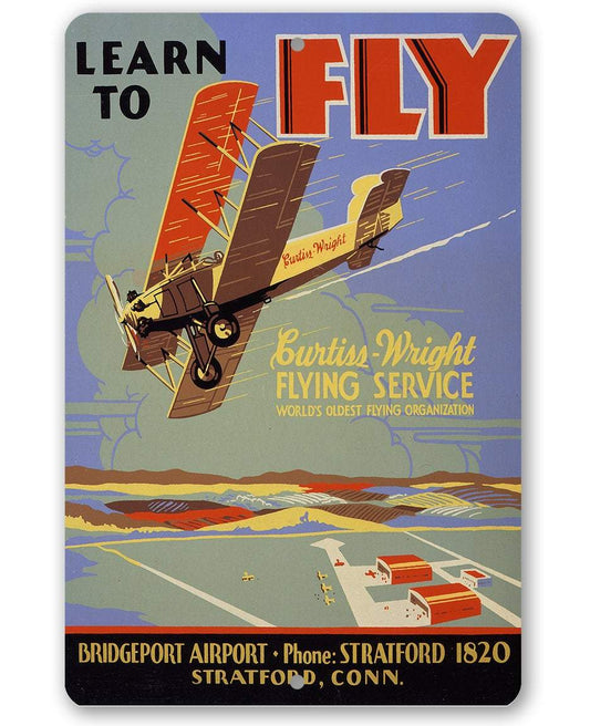 Learn to Fly - Metal Sign | Lone Star Art.