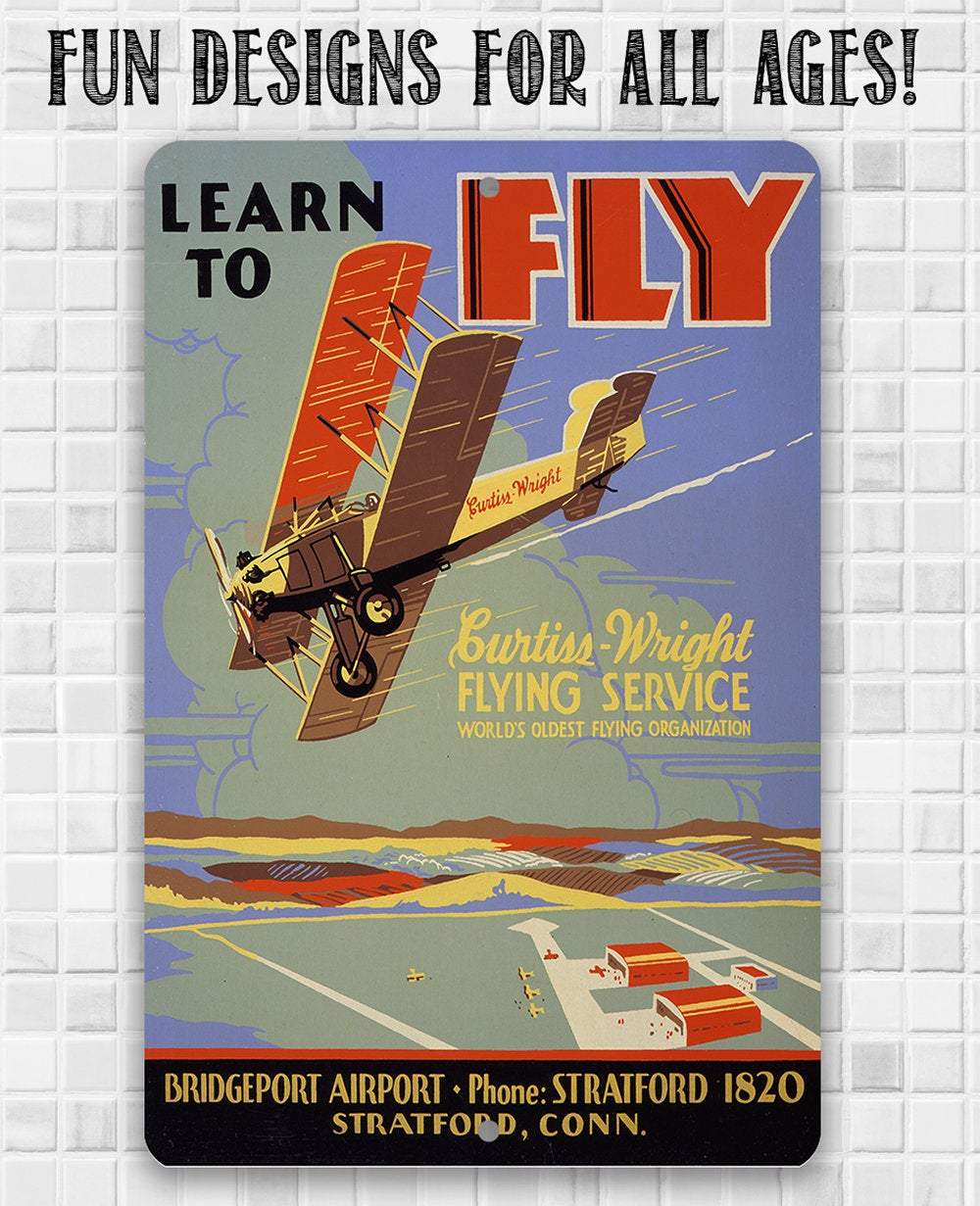 Learn to Fly - Metal Sign | Lone Star Art.