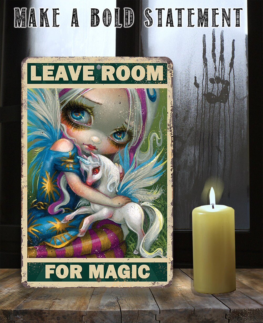 Leave Room For Magic 8" x 12" or 12" x 18" Aluminum Tin Awesome Gothic Metal Poster Lone Star Art 