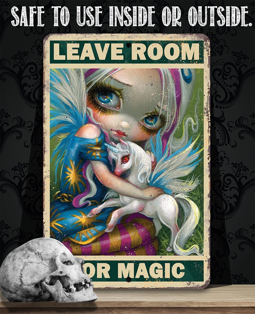 Leave Room For Magic 8" x 12" or 12" x 18" Aluminum Tin Awesome Gothic Metal Poster Lone Star Art 
