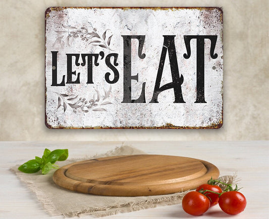 Let's Eat - Metal Sign Metal Sign Lone Star Art