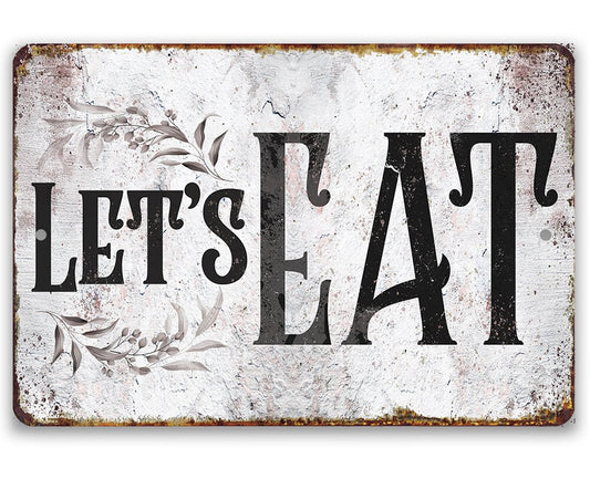 Let's Eat - Metal Sign Metal Sign Lone Star Art