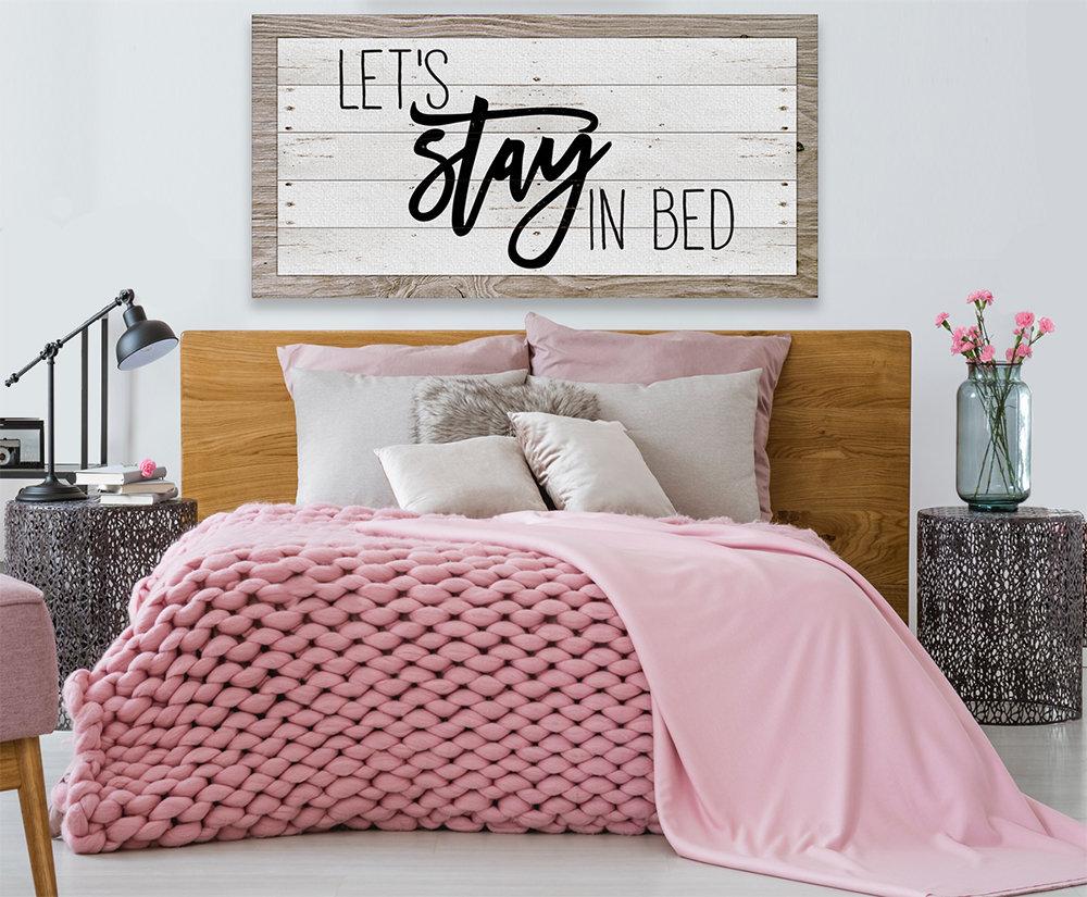 Let's Stay In Bed - Canvas | Lone Star Art.
