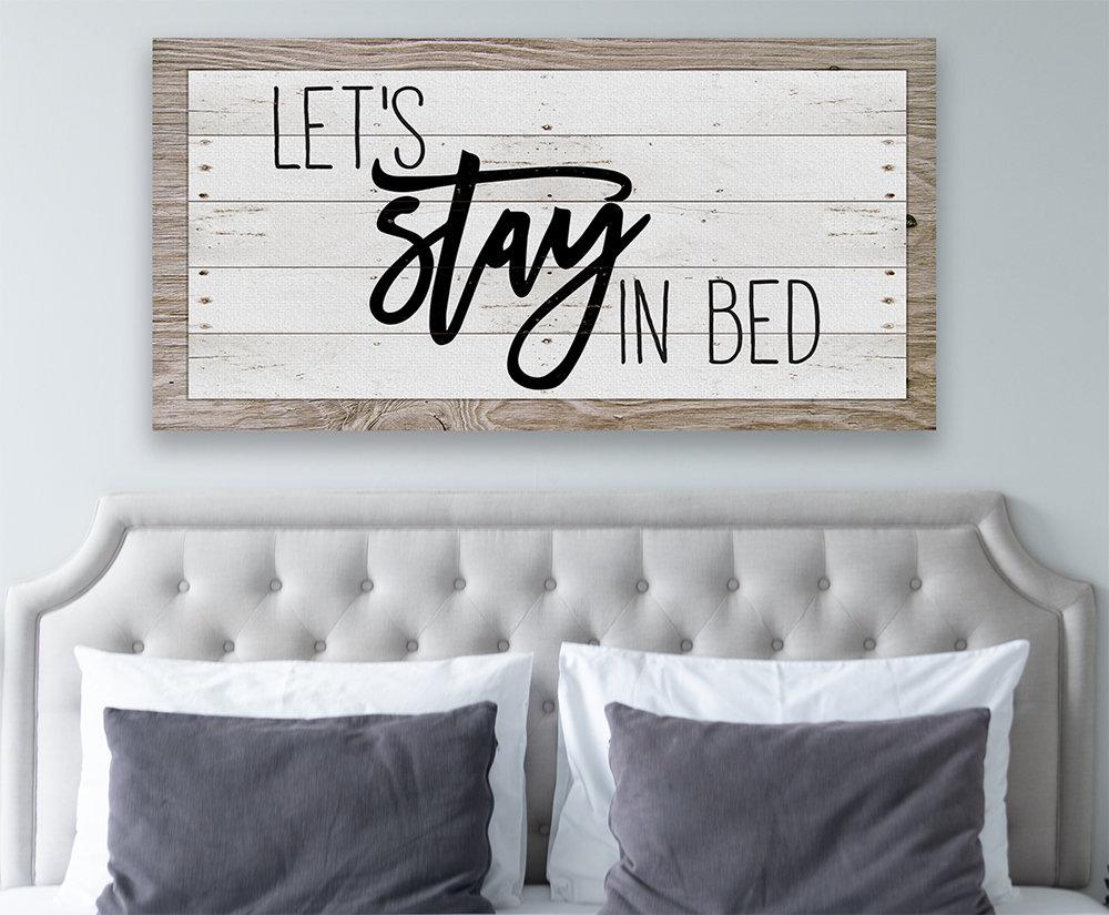 Let's Stay In Bed - Canvas | Lone Star Art.
