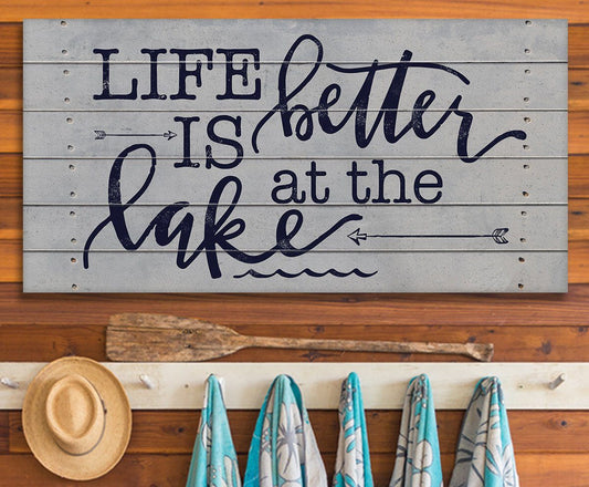 Life Is Better At The Lake - Canvas | Lone Star Art.