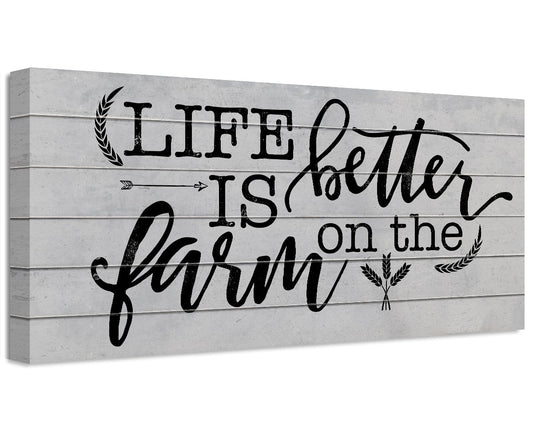 Life Is Better On The Farm - Canvas | Lone Star Art.