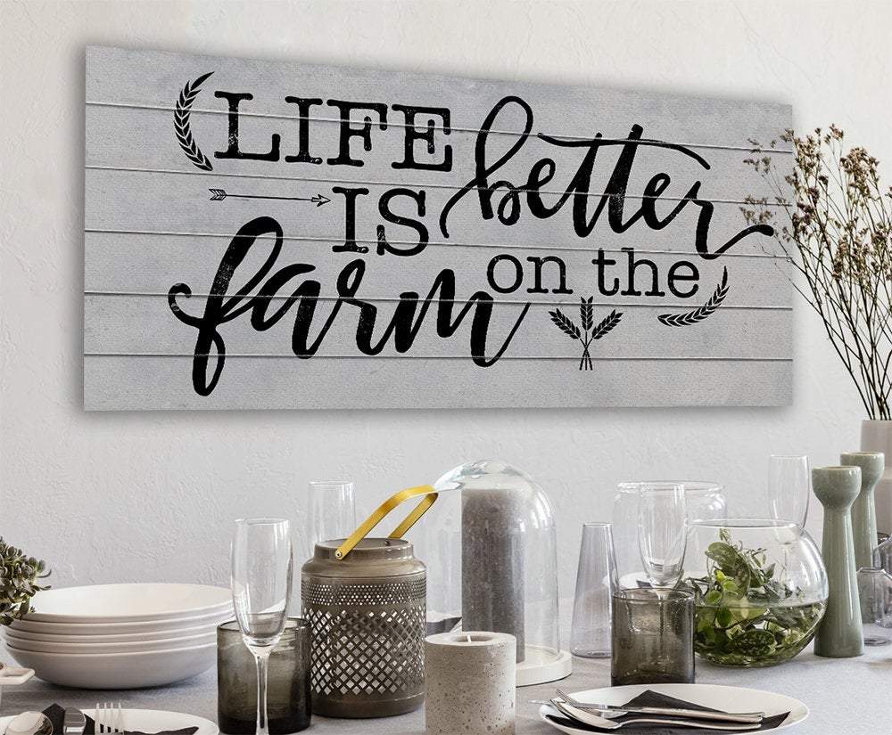 Life Is Better On The Farm - Canvas | Lone Star Art.