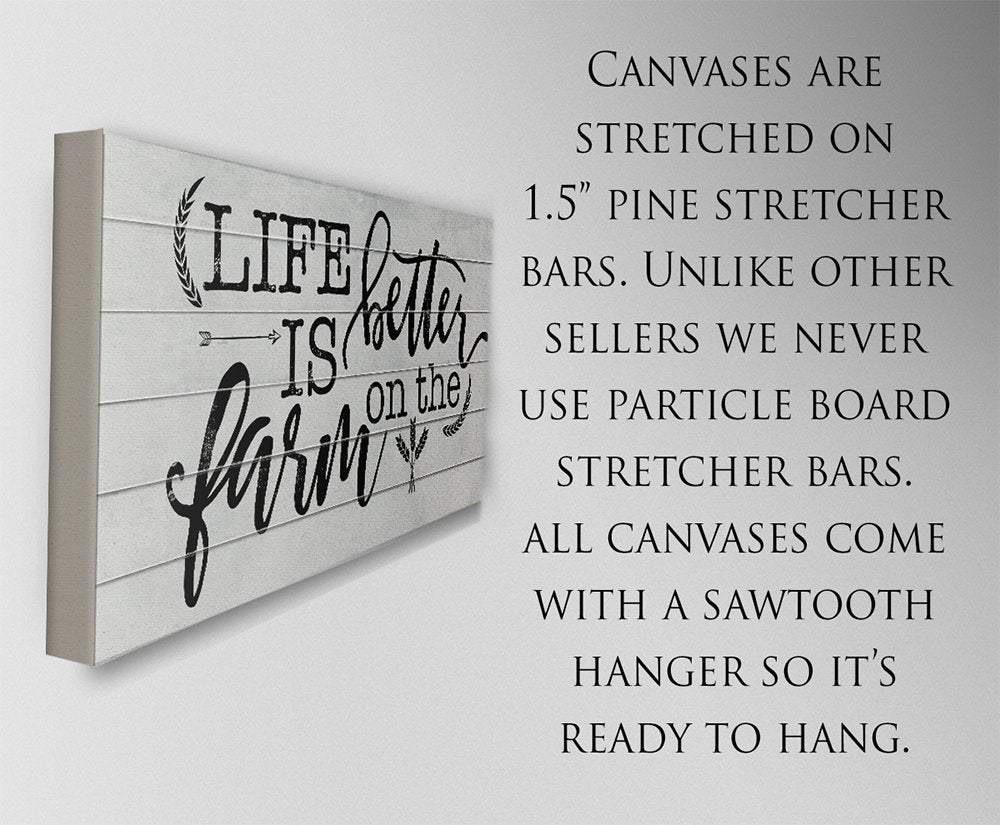 Life Is Better On The Farm - Canvas | Lone Star Art.