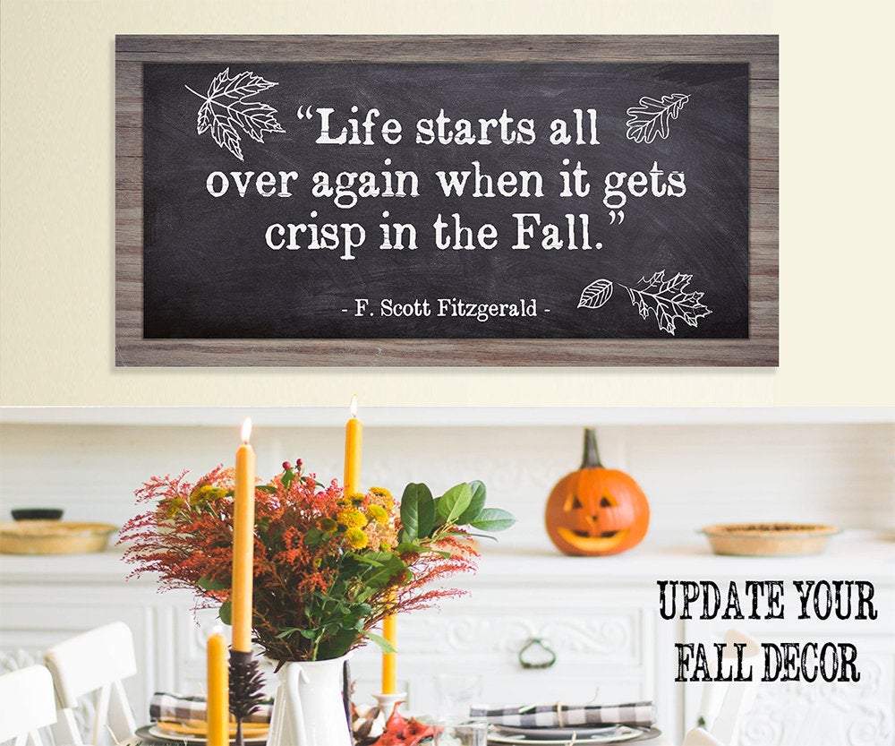 Life Starts All Over in Fall - Canvas | Lone Star Art.