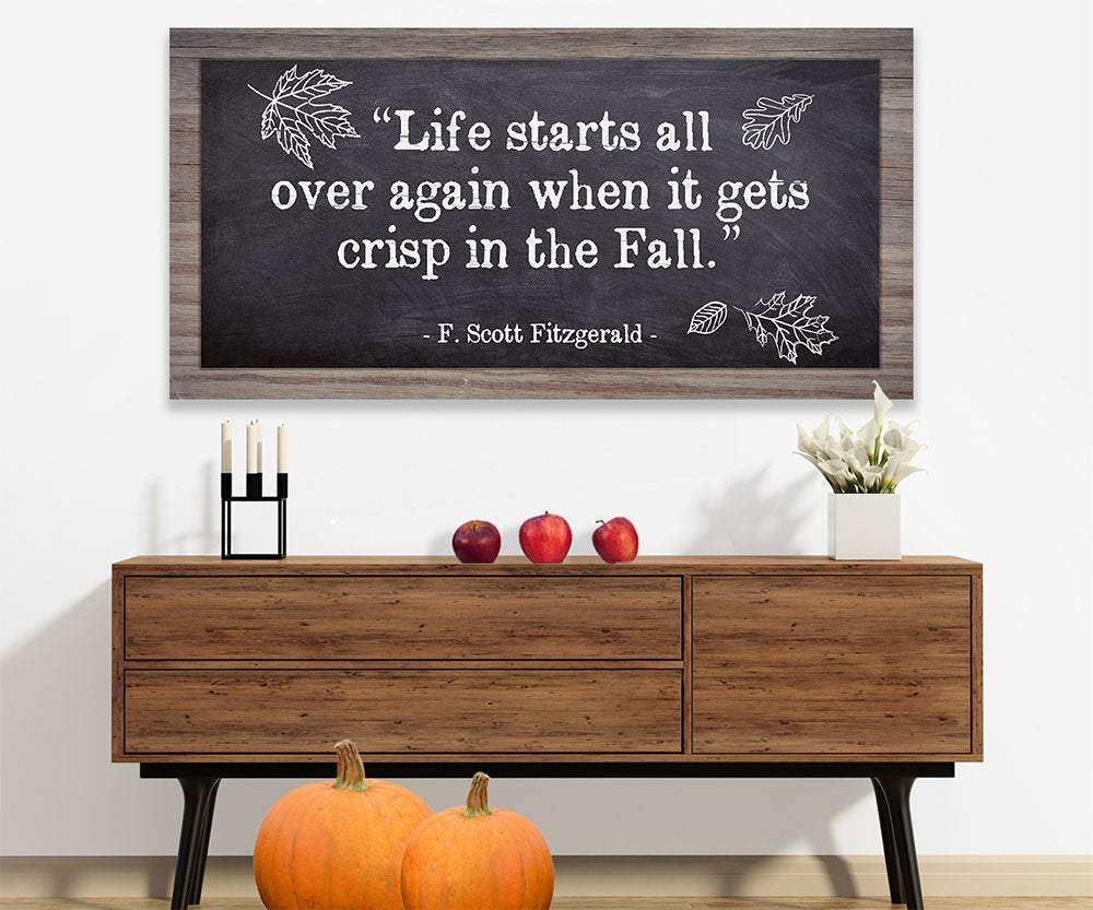 Life Starts All Over in Fall - Canvas | Lone Star Art.