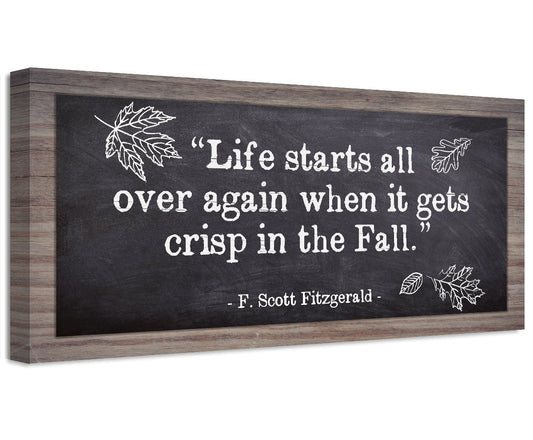Life Starts All Over in Fall - Canvas | Lone Star Art.