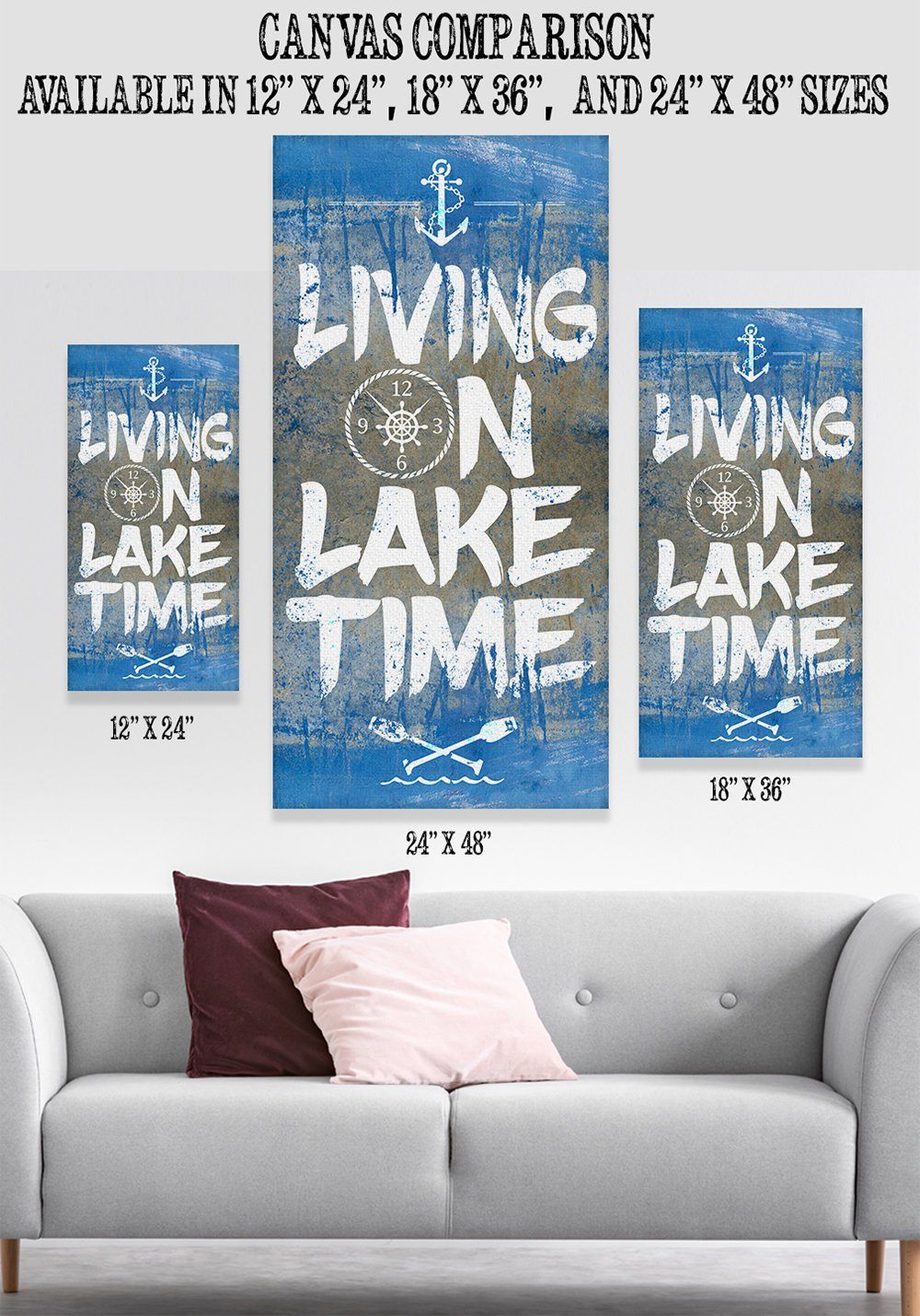 Living On Lake Time - Canvas | Lone Star Art.