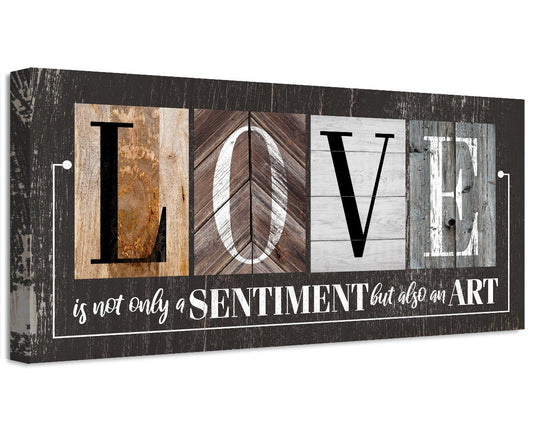 Love Is Not Only A Sentiment in Multi Pattern - Canvas | Lone Star Art.