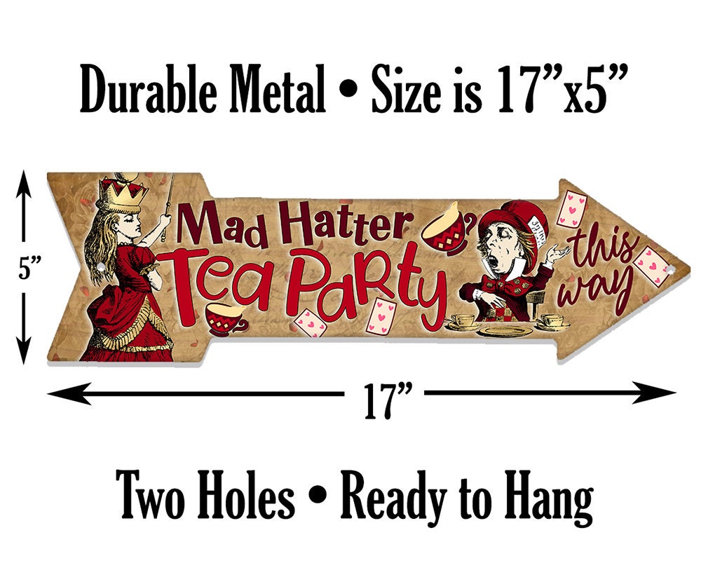Alice in Wonderland / Mad Hatter Tea Party Decorations: Arrows Printable  Digital File 