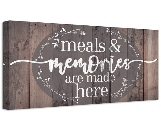 Meals & Memories Are Made Here - Canvas | Lone Star Art.