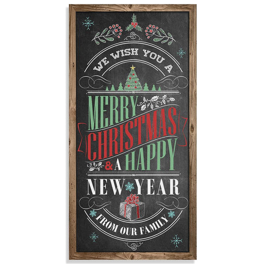 Merry Christmas & A Happy New Year - Canvas | Lone Star Art.