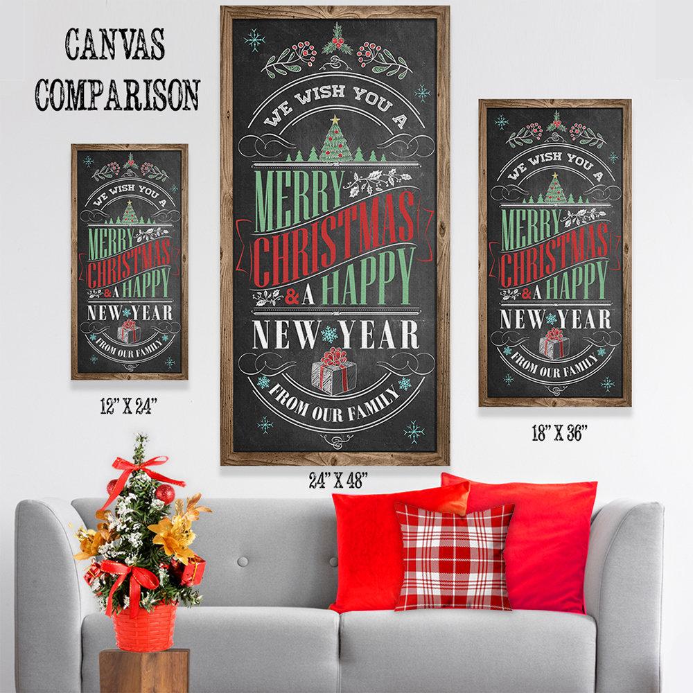 Merry Christmas & A Happy New Year - Canvas | Lone Star Art.