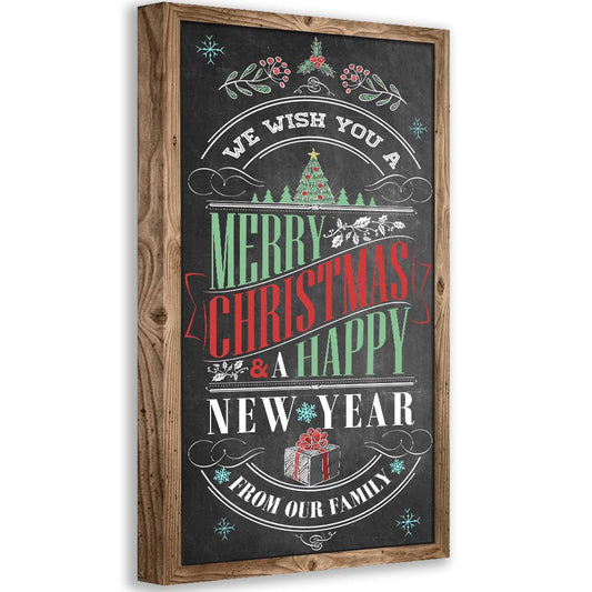 Merry Christmas & A Happy New Year - Canvas | Lone Star Art.