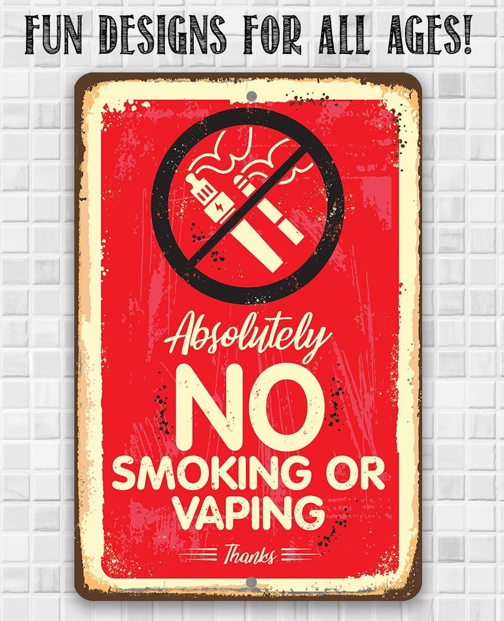 metal-sign-absolutely-no-vaping-or-smoking-8-x-12-or-12-x-18-indooroutdoor-great-business-signage-lone-star-art-257461_1445x.jpg?v=1623383279 metal-sign-absolutely-no-vaping-or-smoking-8-x-12-or-12-x-18-indooroutdoor-great-business-signage-lone-star-art-257461_1445x.jpg?v=1623383279