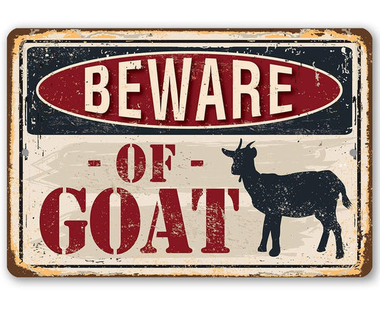 Beware of Goat - Metal Sign | Lone Star Art.