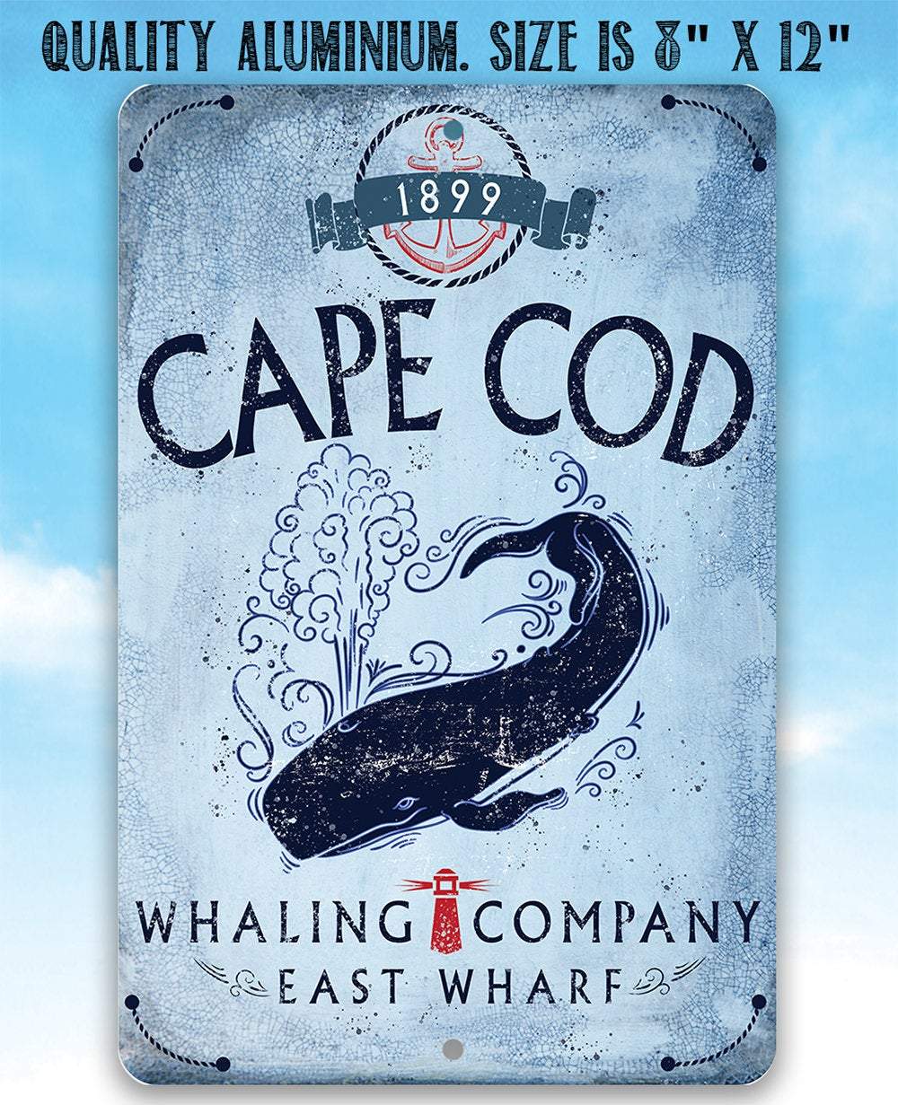 Cape Cod Whaling Company - Metal Sign | Lone Star Art.