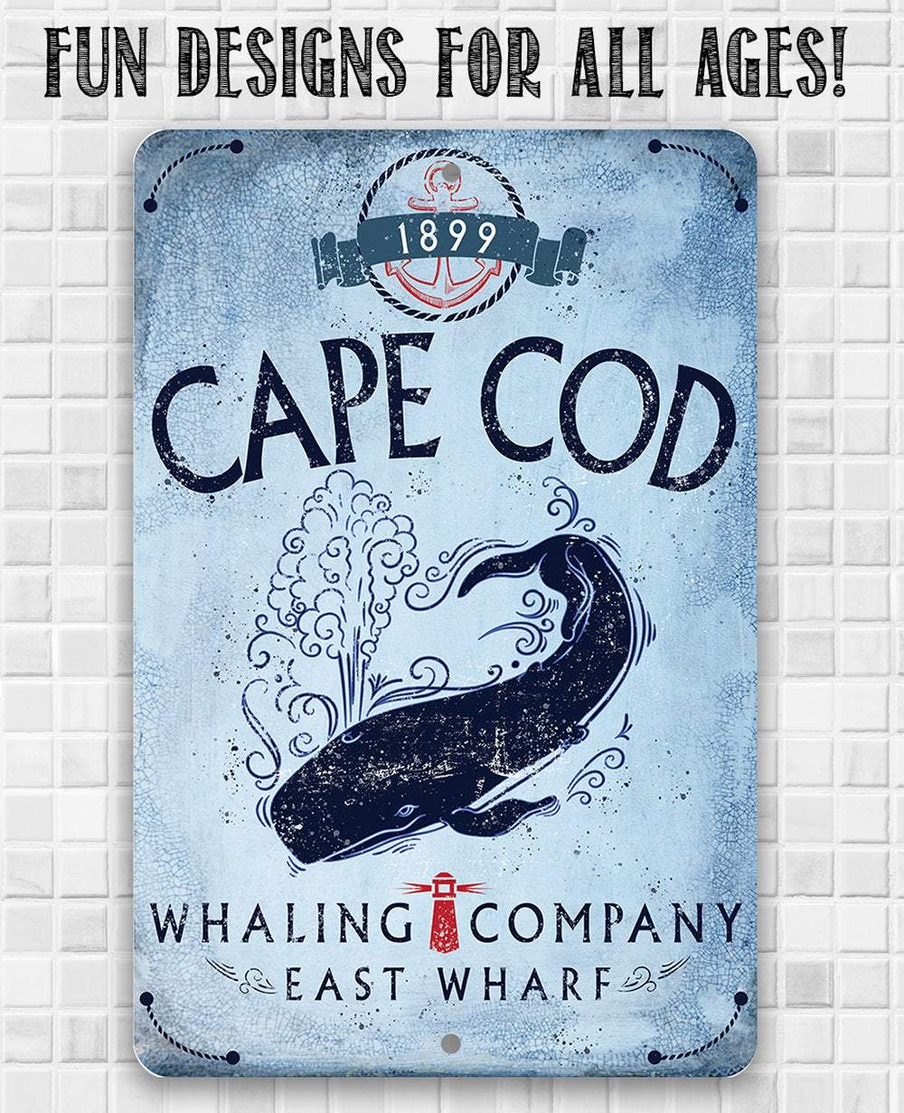 Cape Cod Whaling Company - Metal Sign | Lone Star Art.