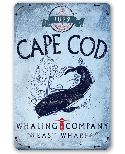Cape Cod Whaling Company - Metal Sign | Lone Star Art.