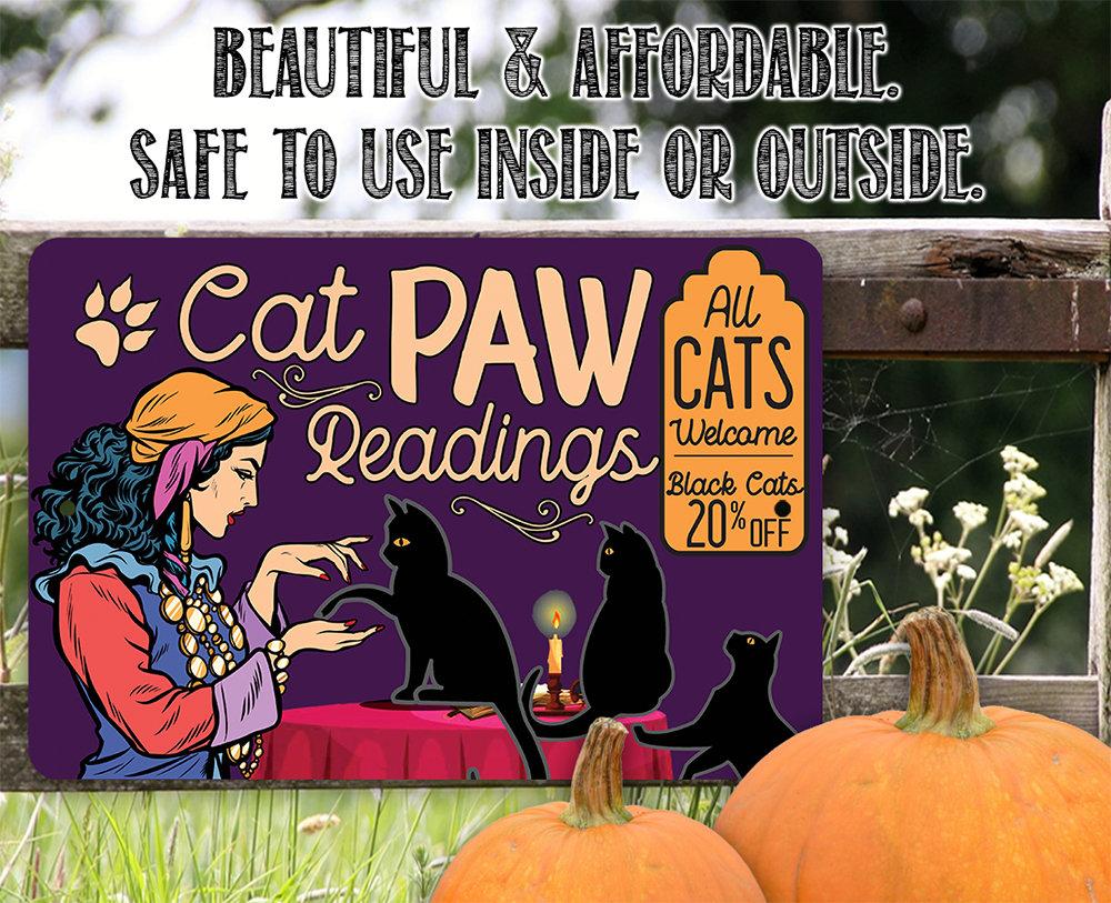 Cat Paw Readings - Metal Sign | Lone Star Art.