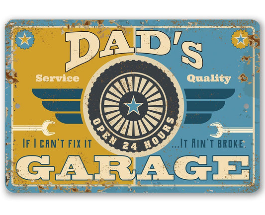 Dad's Garage - Metal Sign | Lone Star Art.