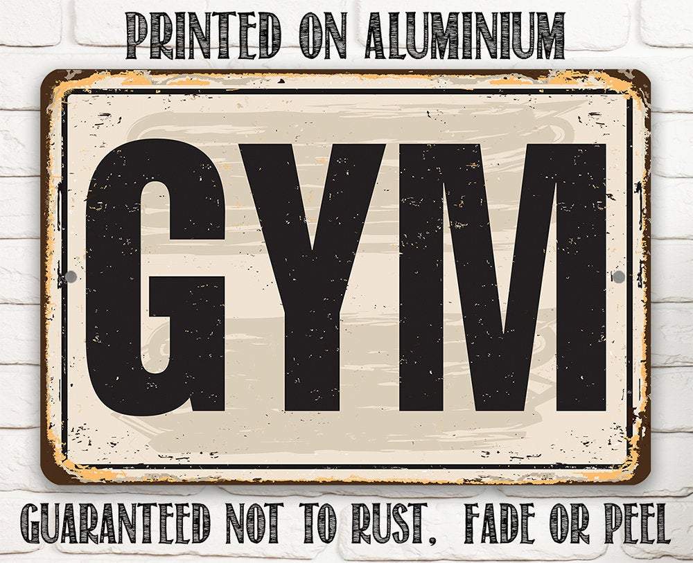 Gym - Metal Sign | Lone Star Art.
