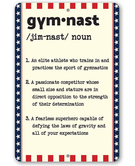 Gymnast Definition - Metal Sign | Lone Star Art.