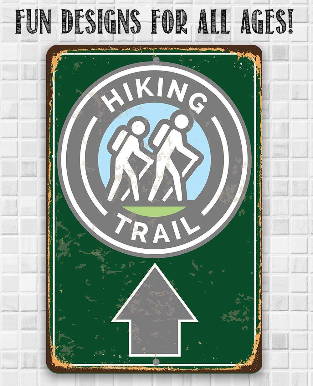 Hiking Trail - Metal Sign | Lone Star Art.