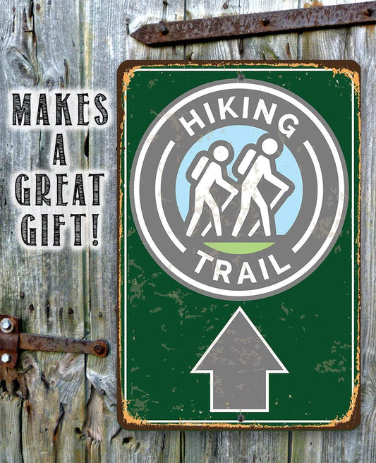 Hiking Trail - Metal Sign | Lone Star Art.