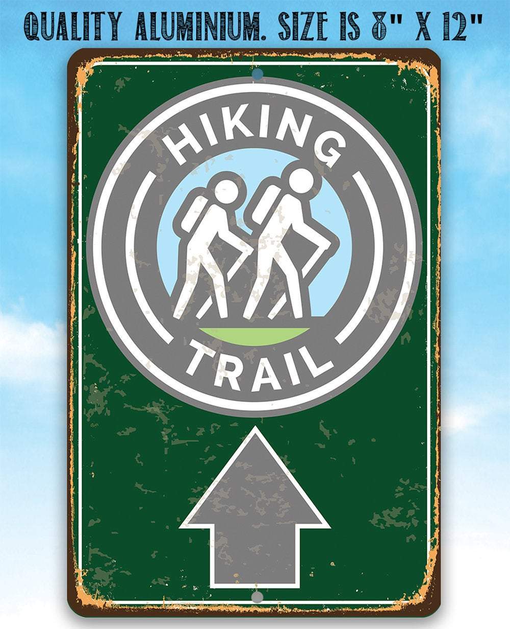 Hiking Trail - Metal Sign | Lone Star Art.