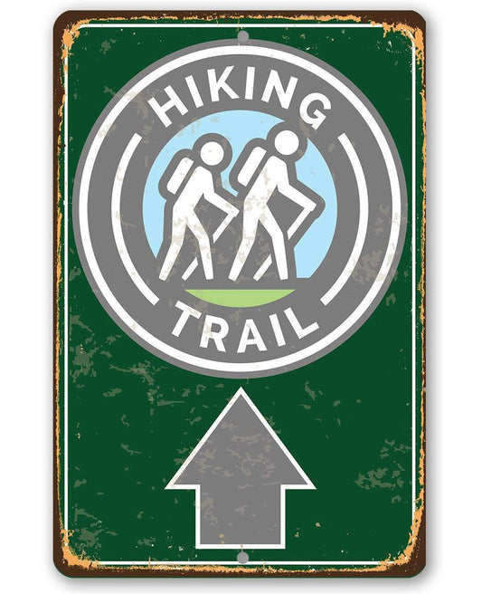 Hiking Trail - Metal Sign | Lone Star Art.