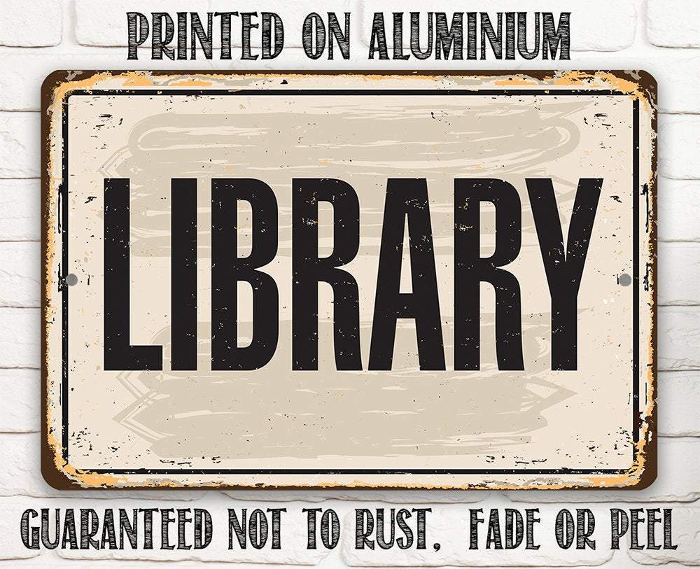 Library  - Metal Sign | Lone Star Art.